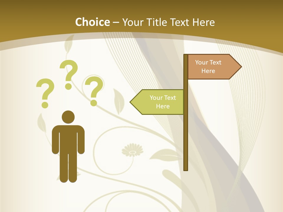 Green Floral Texture PowerPoint Template