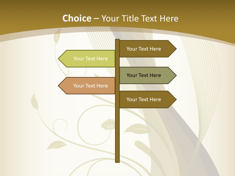 Green Floral Texture PowerPoint Template