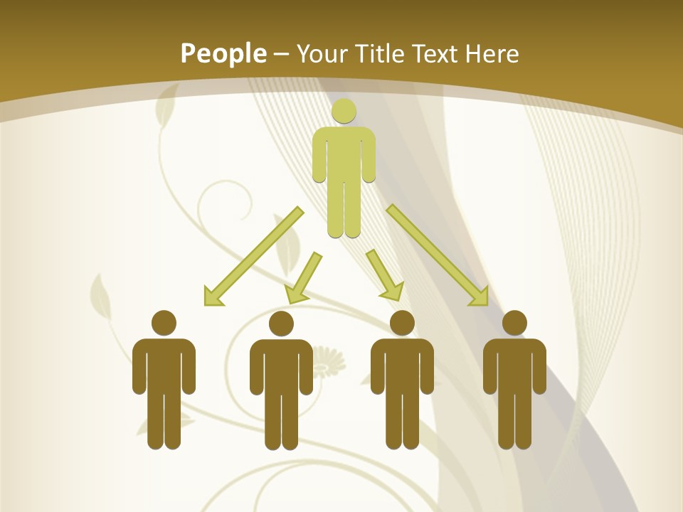 Green Floral Texture PowerPoint Template