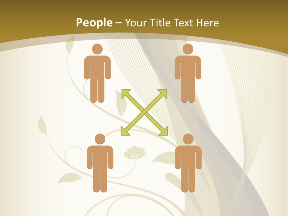 Green Floral Texture PowerPoint Template