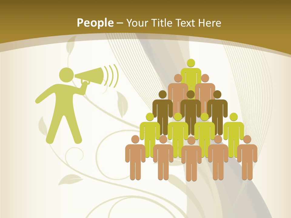 Green Floral Texture PowerPoint Template