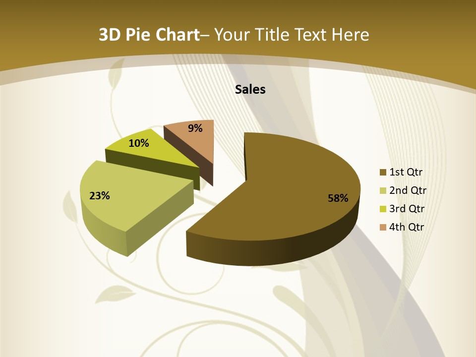 Green Floral Texture PowerPoint Template