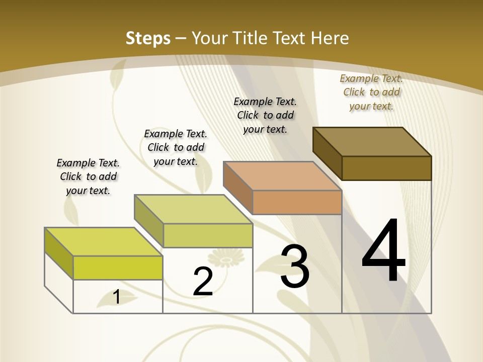 Green Floral Texture PowerPoint Template