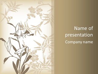 Flower Green Graphic PowerPoint Template