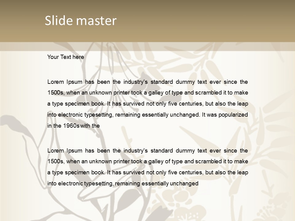 Flower Green Graphic PowerPoint Template