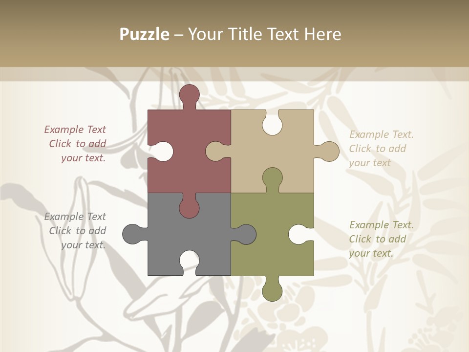 Flower Green Graphic PowerPoint Template