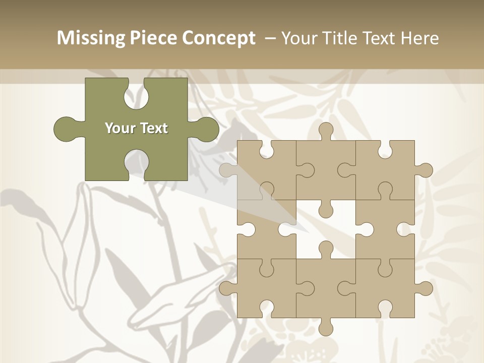 Flower Green Graphic PowerPoint Template