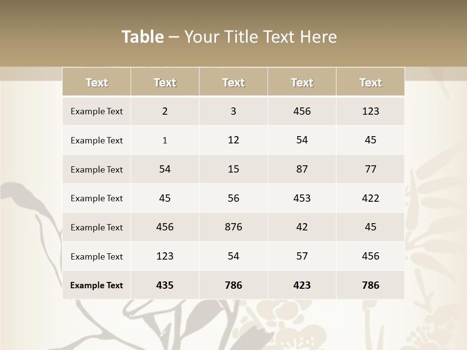 Flower Green Graphic PowerPoint Template