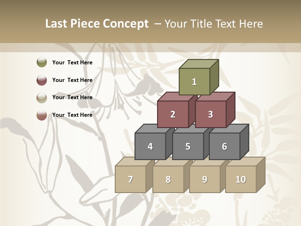 Flower Green Graphic PowerPoint Template
