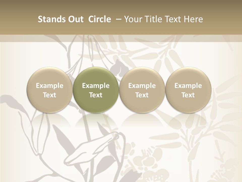 Flower Green Graphic PowerPoint Template