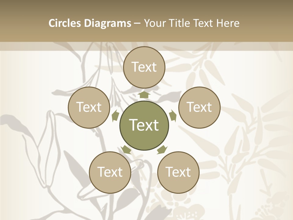 Flower Green Graphic PowerPoint Template