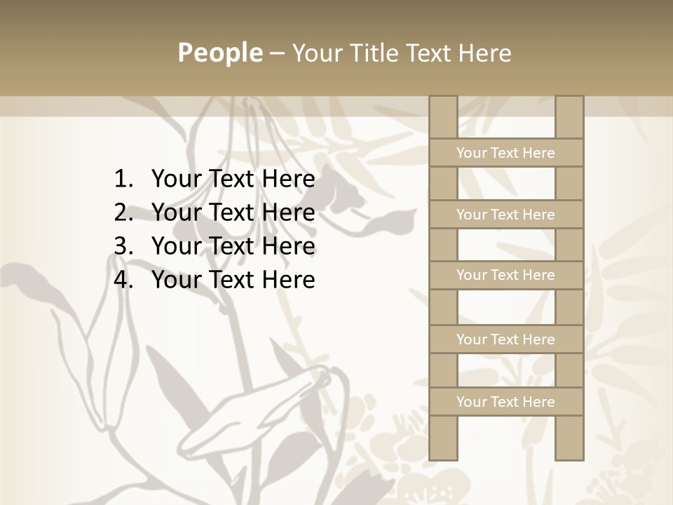 Flower Green Graphic PowerPoint Template