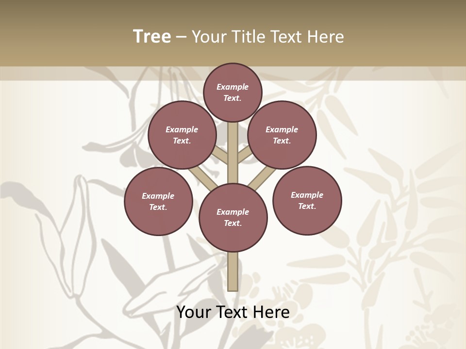 Flower Green Graphic PowerPoint Template