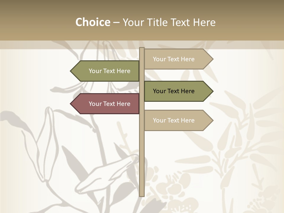 Flower Green Graphic PowerPoint Template