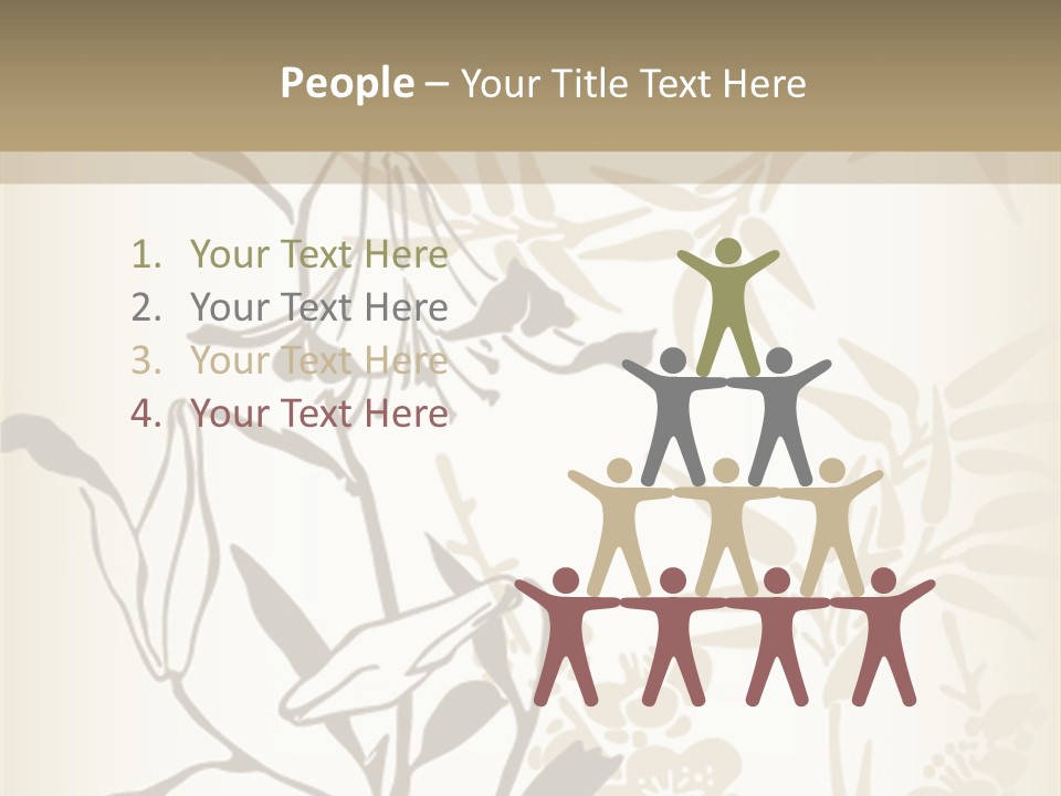 Flower Green Graphic PowerPoint Template