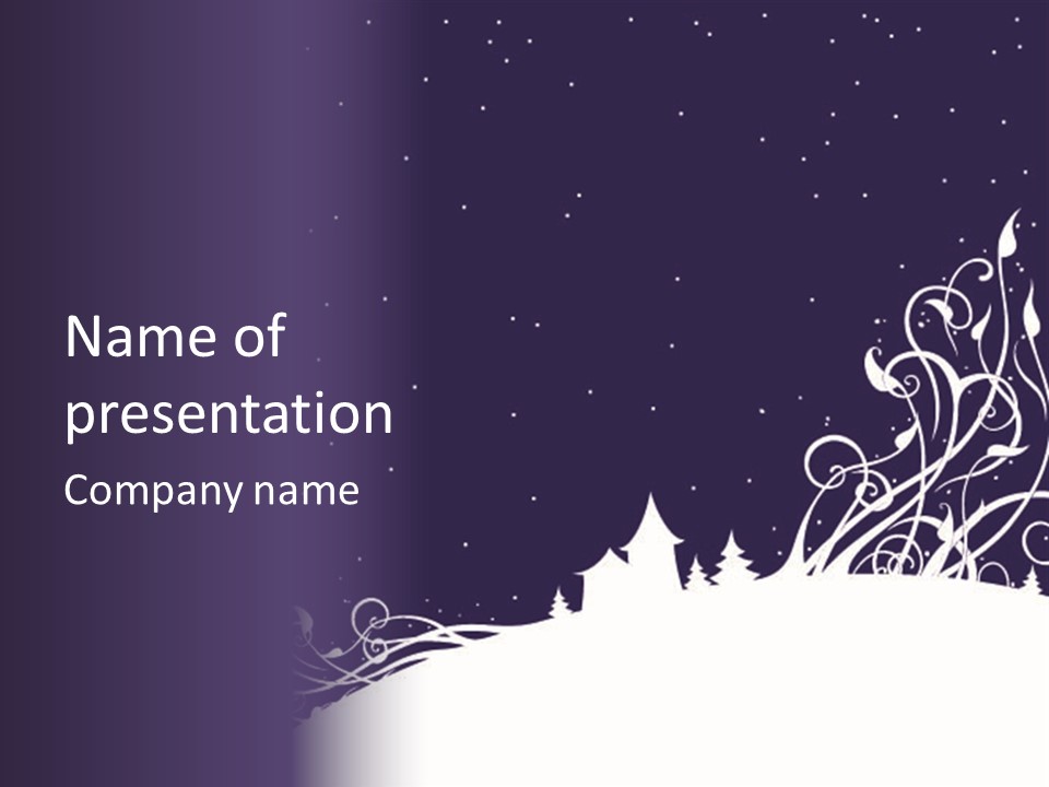 Night Event Xmas PowerPoint Template