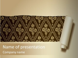 Baroque Illustration Brown PowerPoint Template