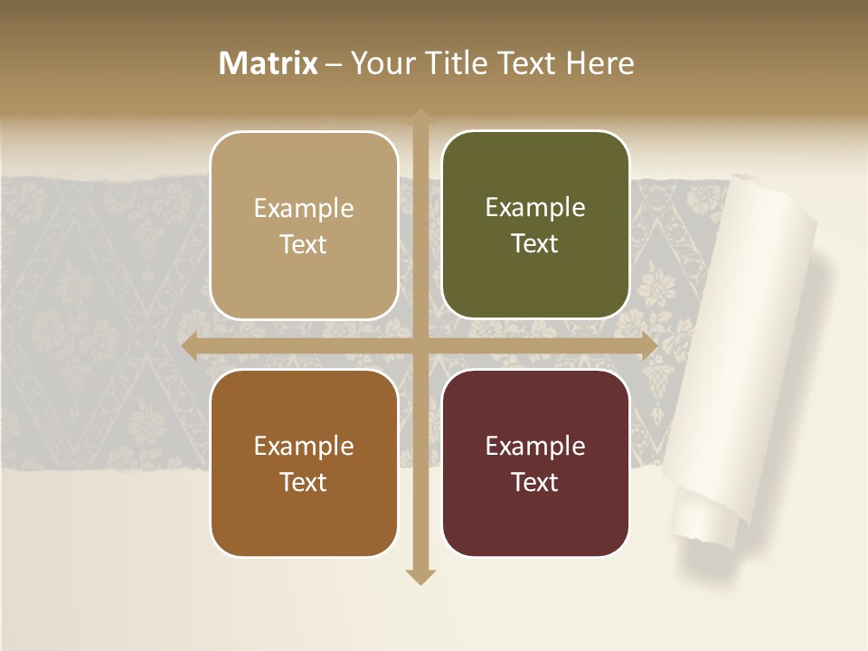 Baroque Illustration Brown PowerPoint Template