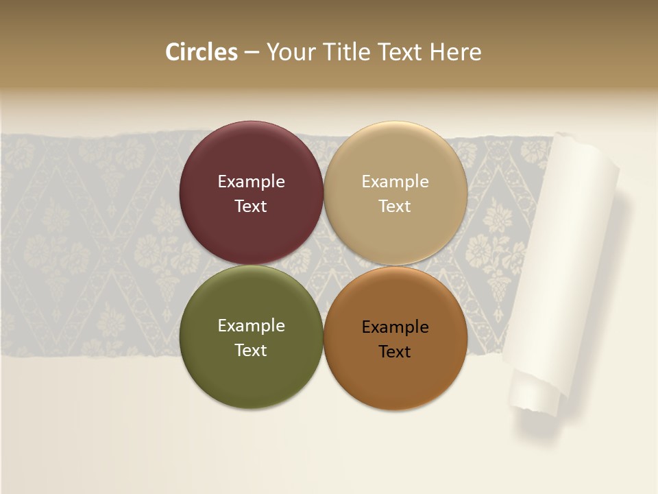 Baroque Illustration Brown PowerPoint Template