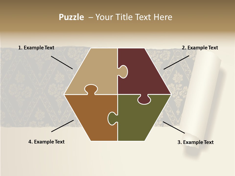 Baroque Illustration Brown PowerPoint Template