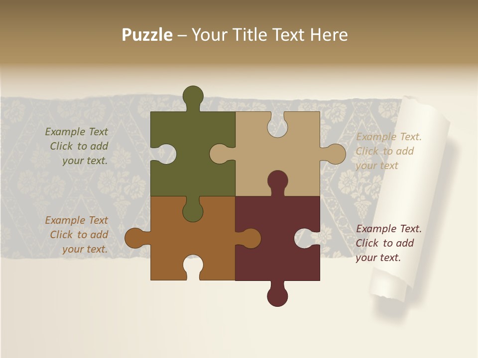 Baroque Illustration Brown PowerPoint Template