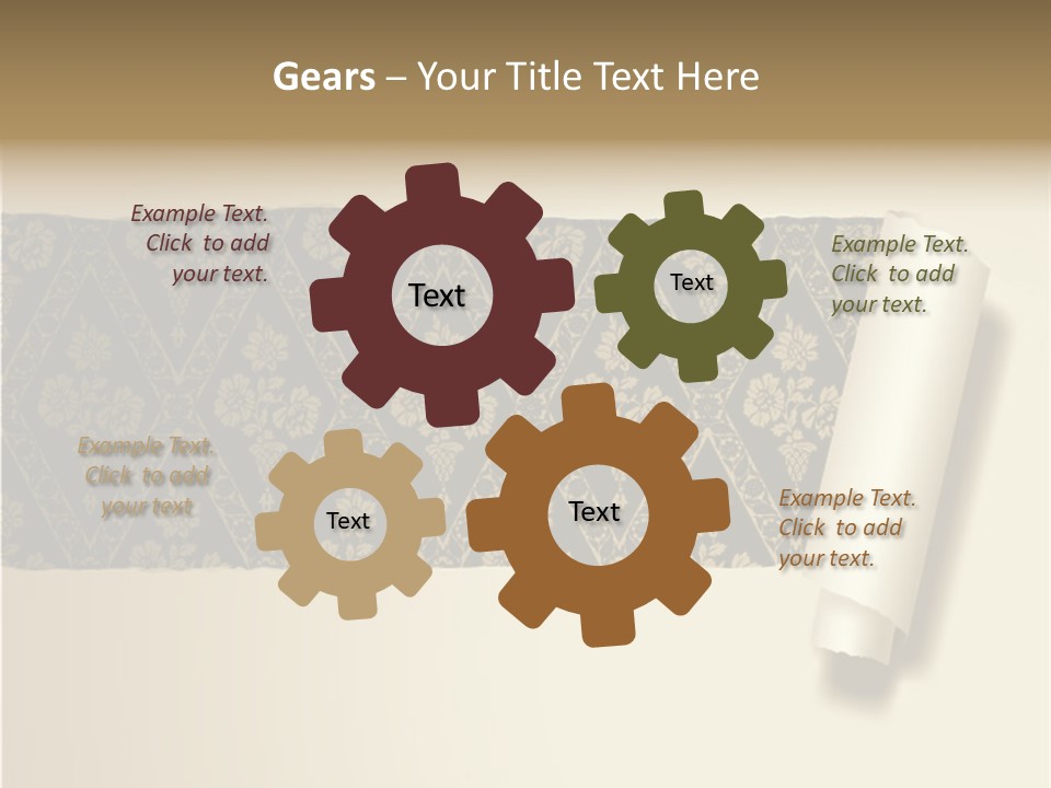 Baroque Illustration Brown PowerPoint Template