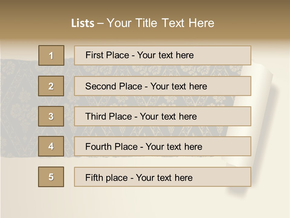 Baroque Illustration Brown PowerPoint Template