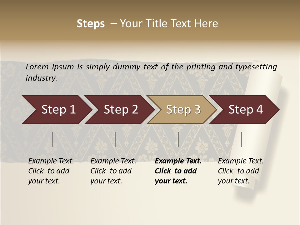 Baroque Illustration Brown PowerPoint Template