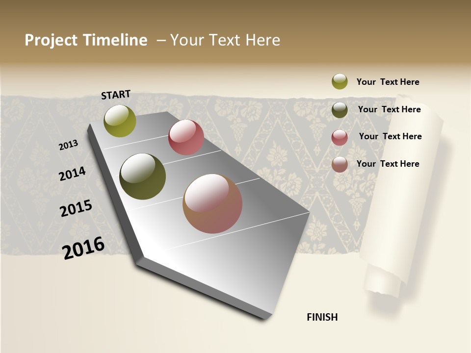 Baroque Illustration Brown PowerPoint Template