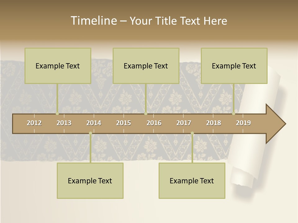 Baroque Illustration Brown PowerPoint Template