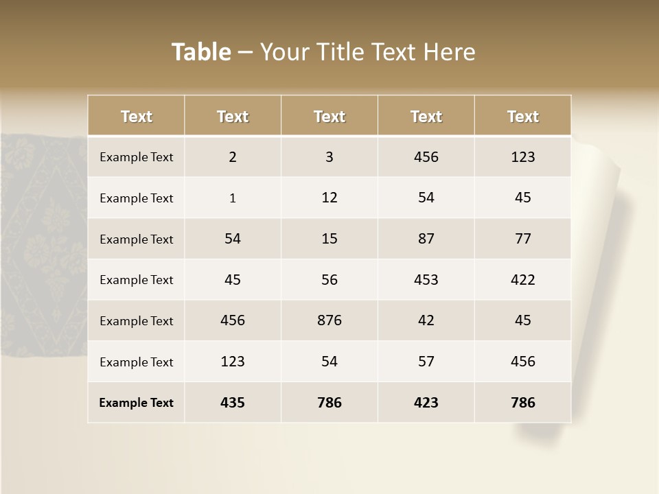 Baroque Illustration Brown PowerPoint Template