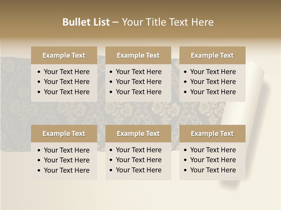 Baroque Illustration Brown PowerPoint Template