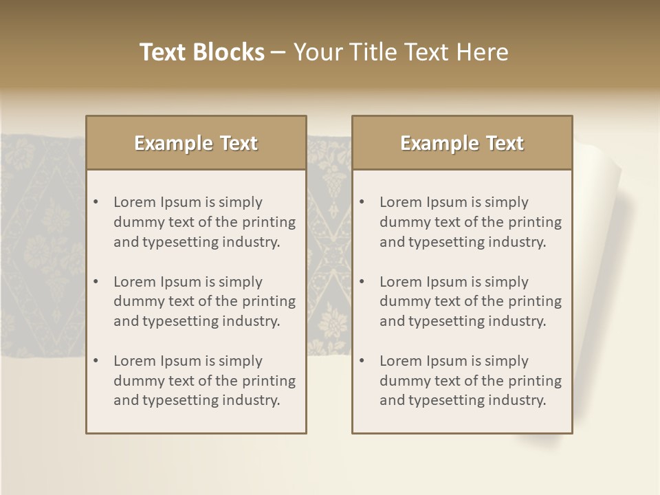 Baroque Illustration Brown PowerPoint Template