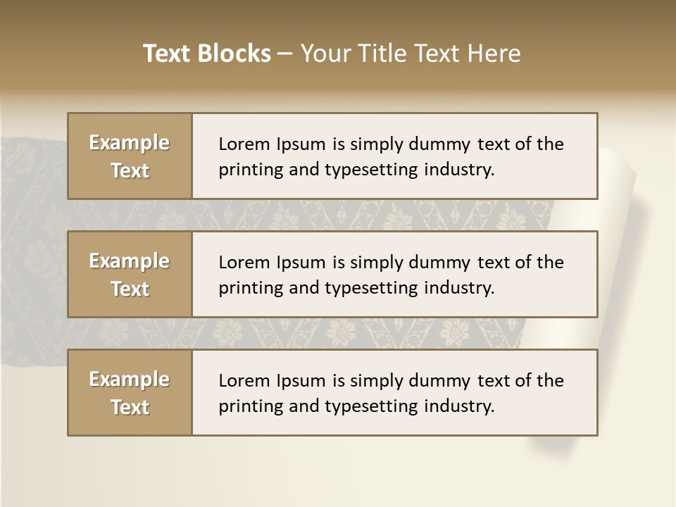 Baroque Illustration Brown PowerPoint Template