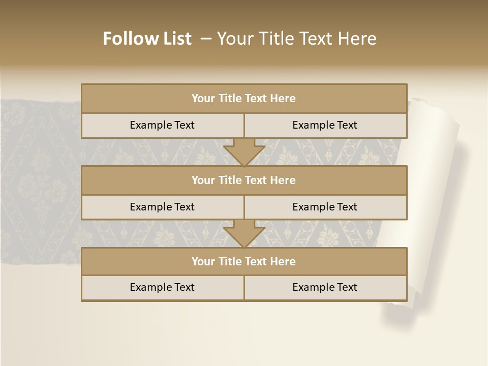 Baroque Illustration Brown PowerPoint Template