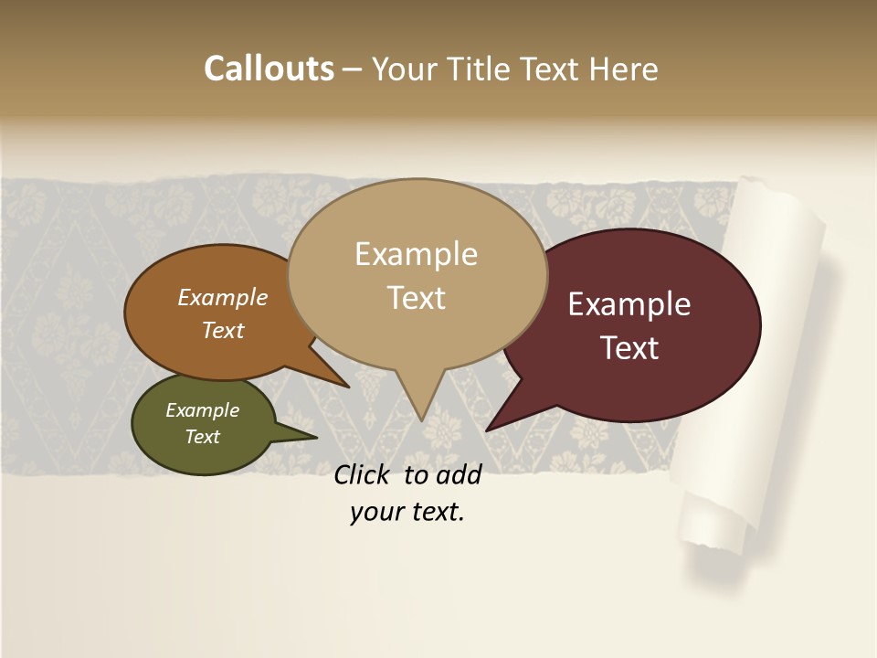 Baroque Illustration Brown PowerPoint Template