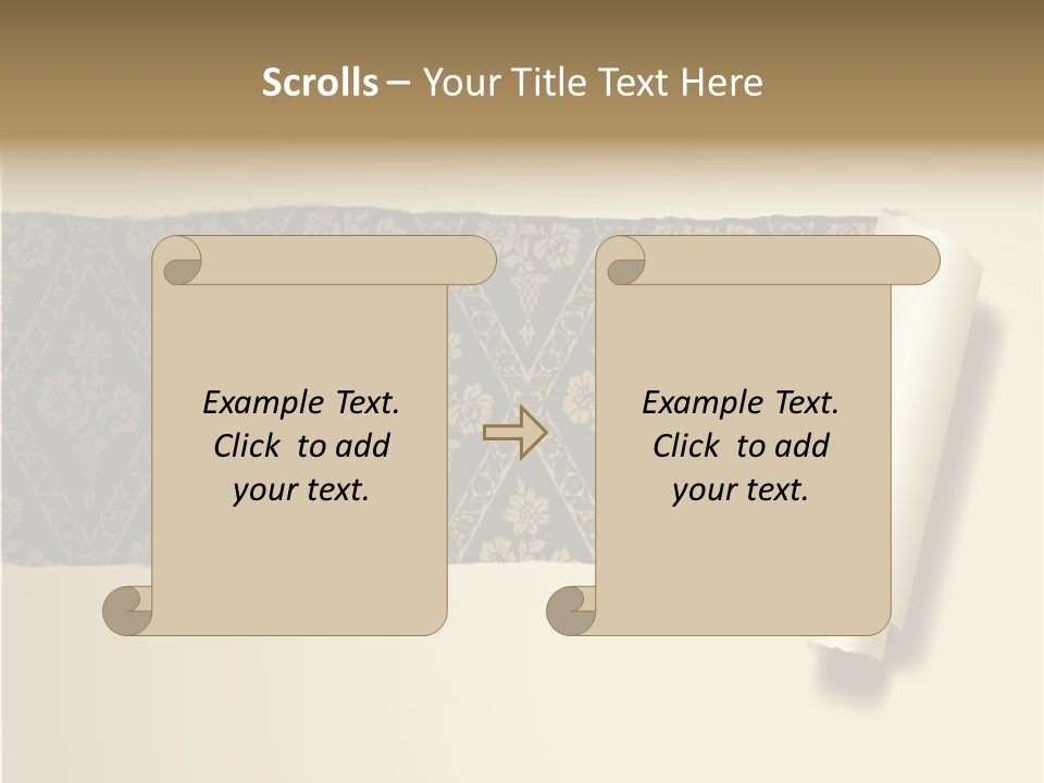 Baroque Illustration Brown PowerPoint Template