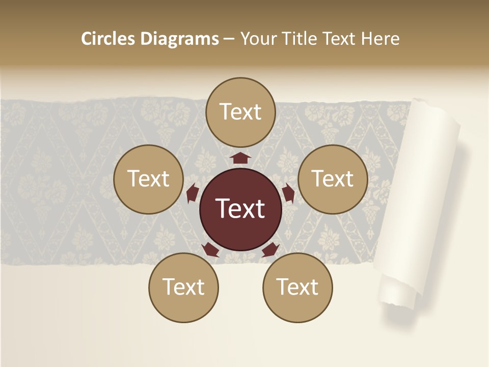 Baroque Illustration Brown PowerPoint Template