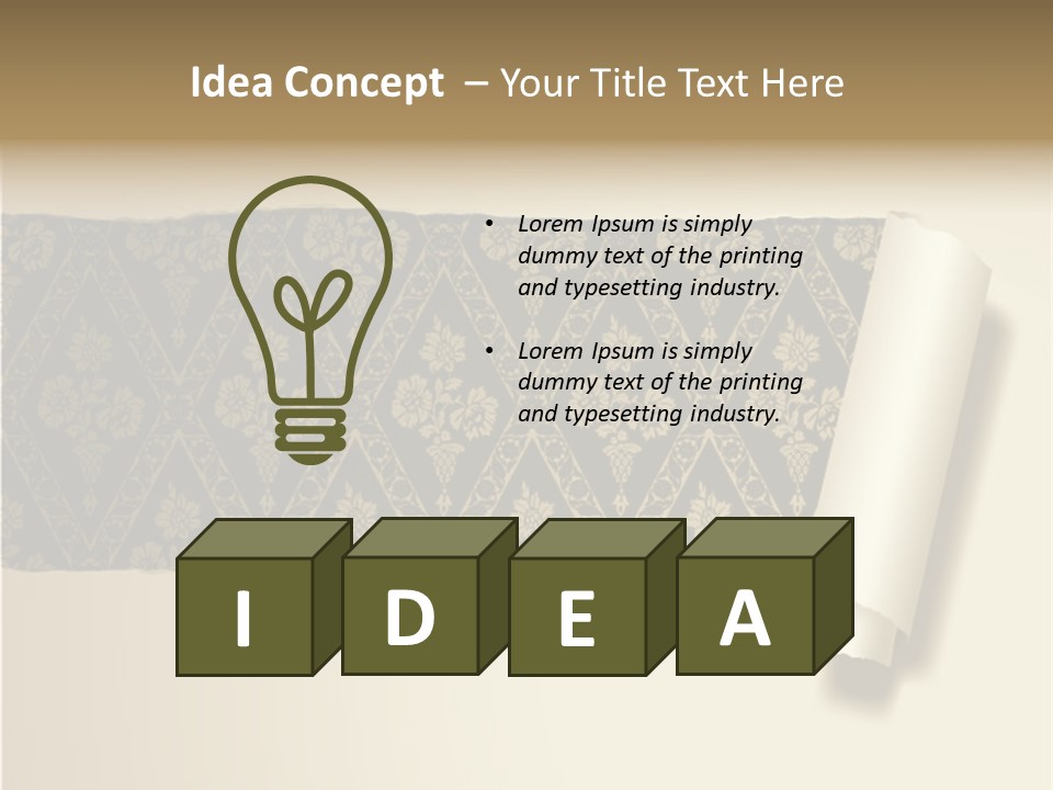 Baroque Illustration Brown PowerPoint Template