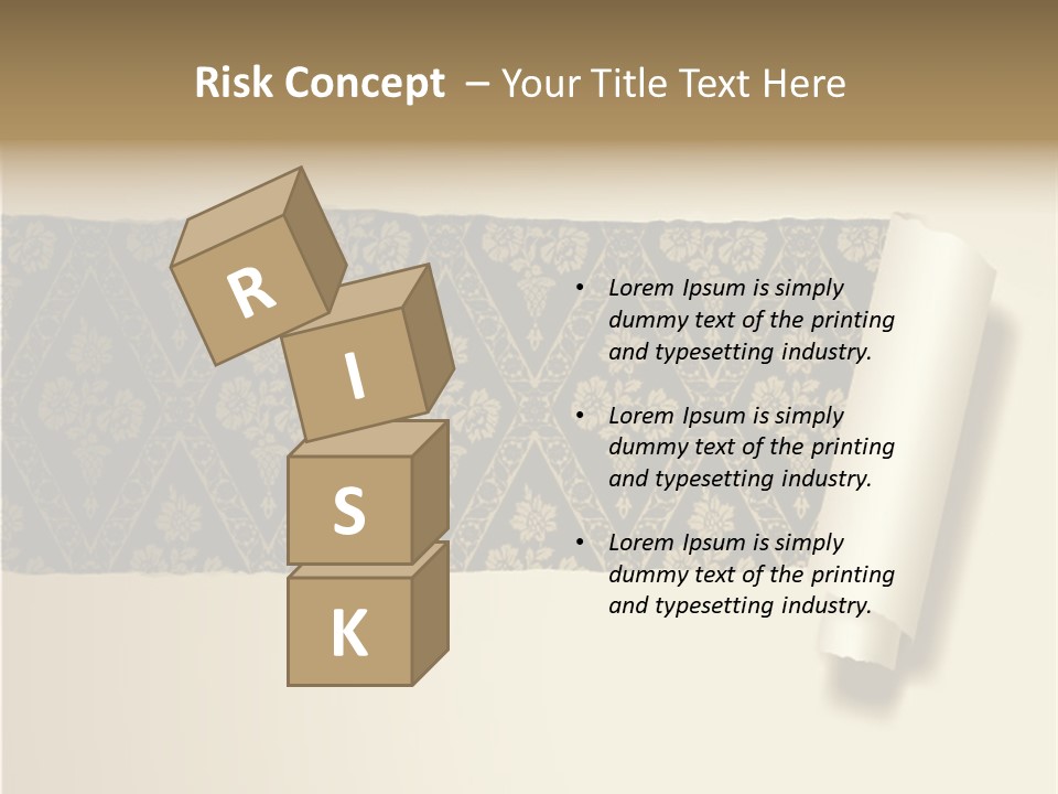 Baroque Illustration Brown PowerPoint Template