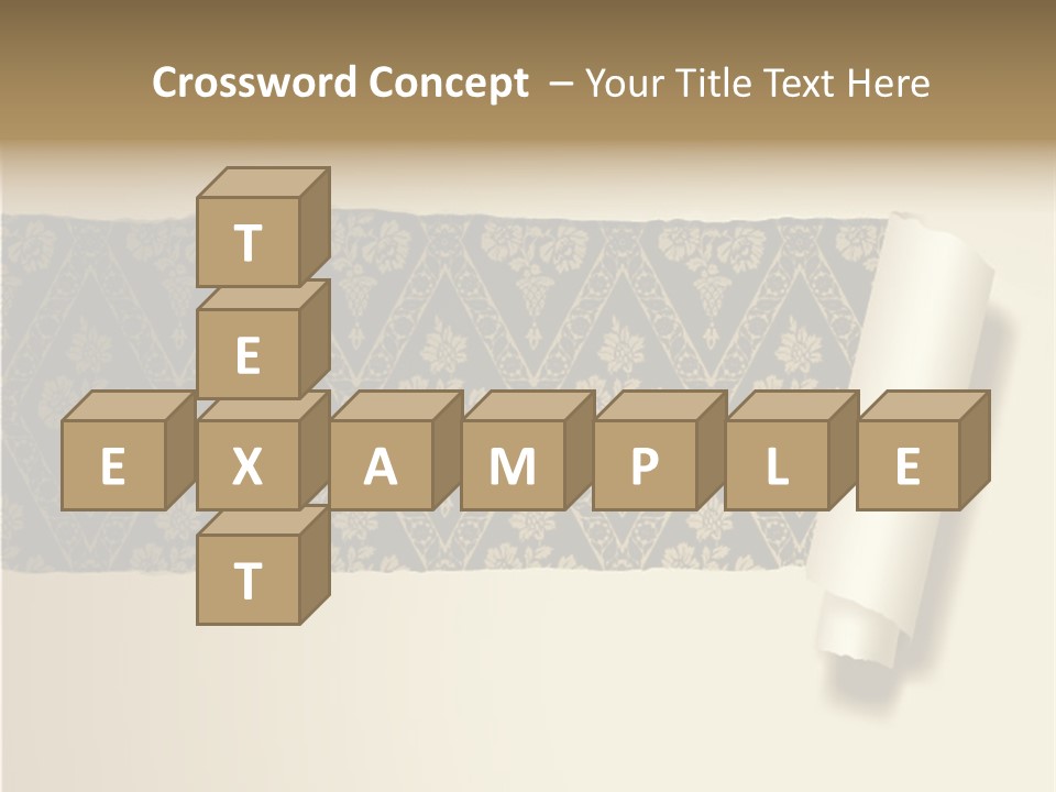 Baroque Illustration Brown PowerPoint Template