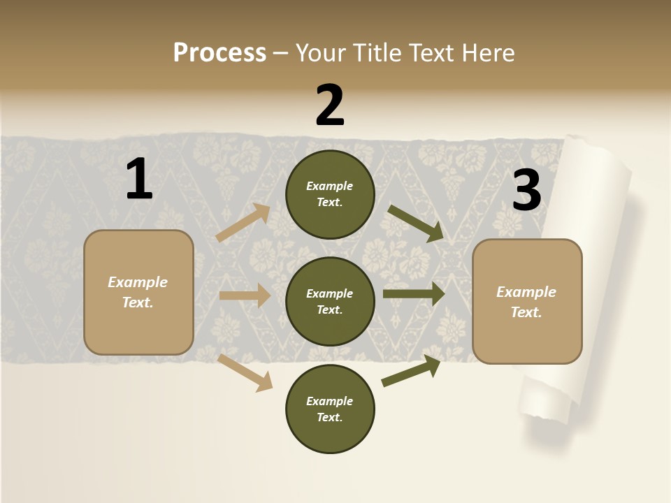 Baroque Illustration Brown PowerPoint Template
