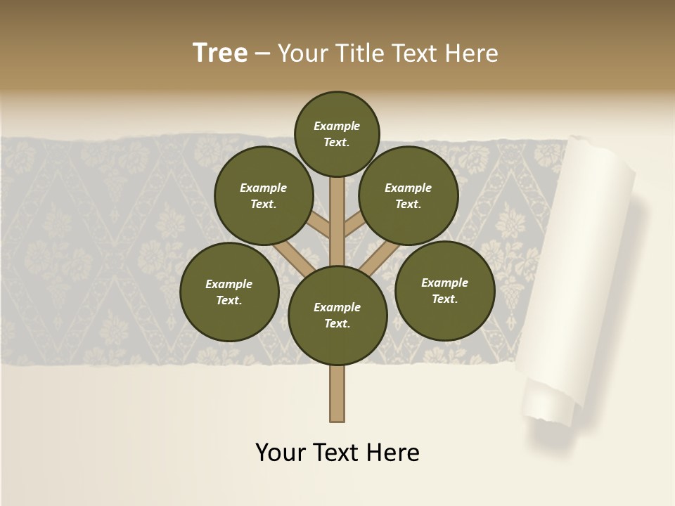 Baroque Illustration Brown PowerPoint Template