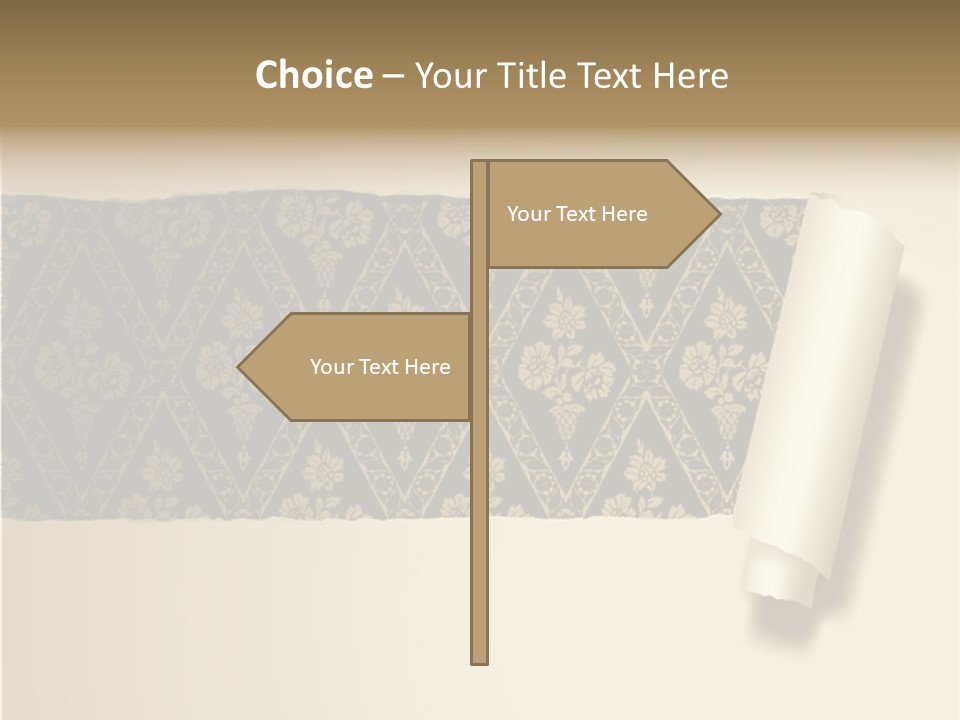 Baroque Illustration Brown PowerPoint Template