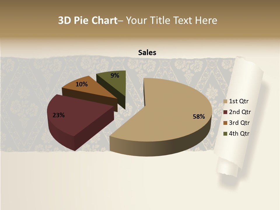 Baroque Illustration Brown PowerPoint Template