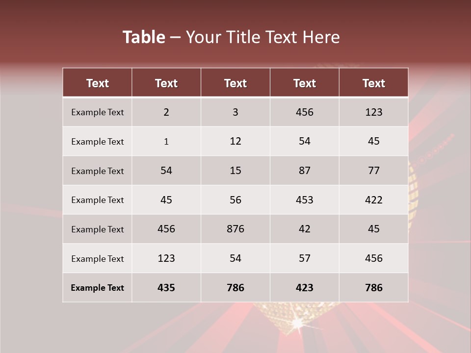 A Golden Disco Ball On A Red Background PowerPoint Template