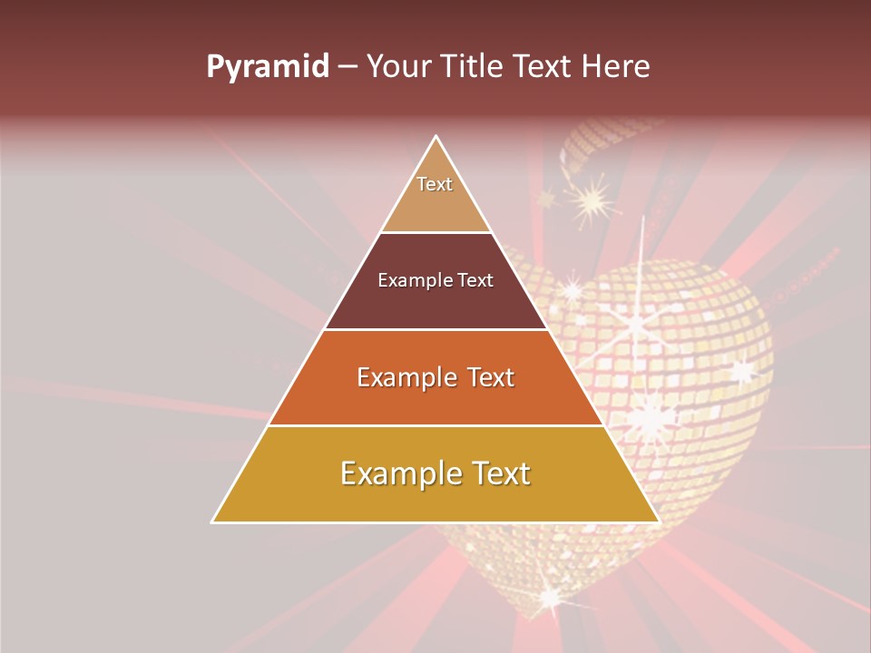 A Golden Disco Ball On A Red Background PowerPoint Template