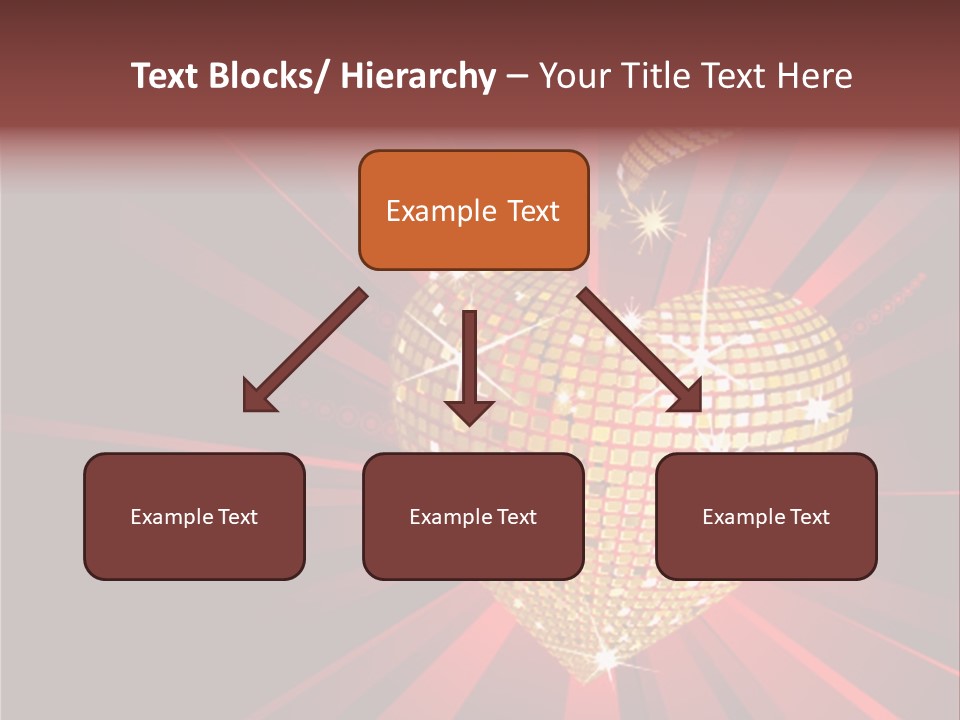 A Golden Disco Ball On A Red Background PowerPoint Template