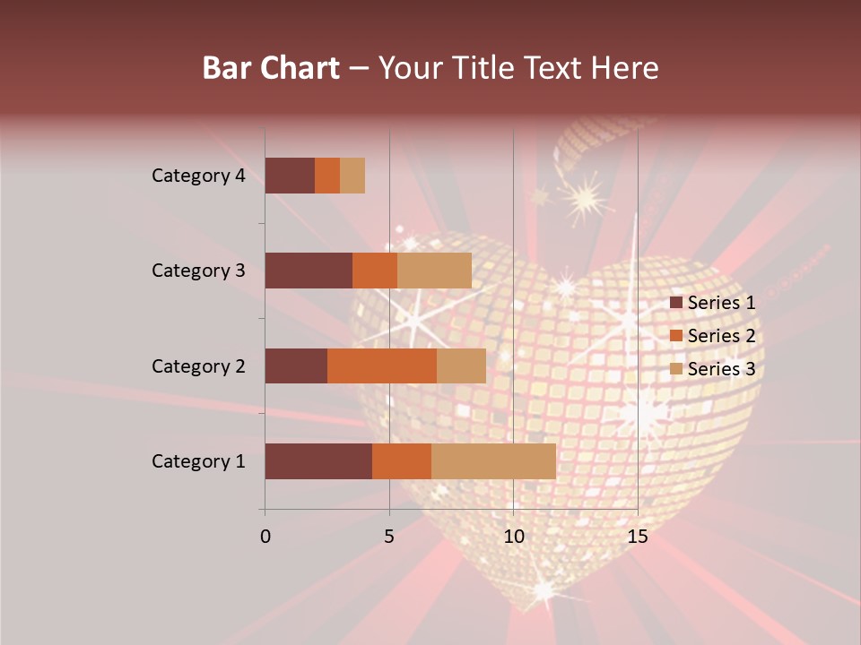 A Golden Disco Ball On A Red Background PowerPoint Template