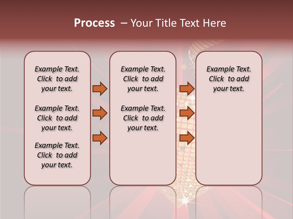 A Golden Disco Ball On A Red Background PowerPoint Template